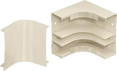 Hubbell Wiring Device-Kellems - 4.74 Inch Long x 4-3/4 Inch High, Raceway Elbow End - Ivory, For Use with HBL4750 Series Raceways - Industrial Tool & Supply