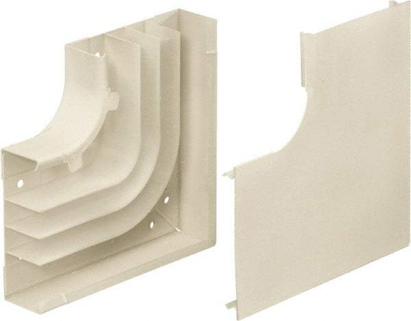 Hubbell Wiring Device-Kellems - 7.23 Inch Long x 1.62 Inch High, Raceway Elbow End - Ivory, For Use with HBL4750 Series Raceways - Industrial Tool & Supply