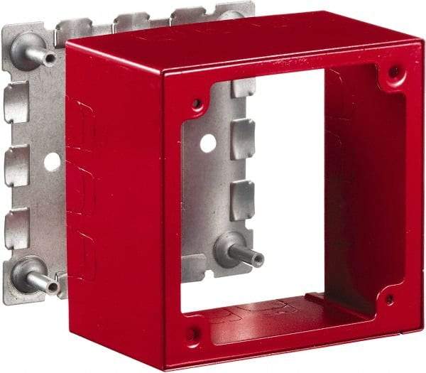 Hubbell Wiring Device-Kellems - 4.64 Inch Long x 2-3/4 Inch Wide x 4.54 Inch High, Rectangular Raceway Box - Red, For Use with HBL500 Series Raceways and HBL750 Series Raceways - Industrial Tool & Supply