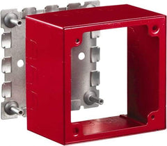 Hubbell Wiring Device-Kellems - 4.64 Inch Long x 2-3/4 Inch Wide x 4.54 Inch High, Rectangular Raceway Box - Red, For Use with HBL500 Series Raceways and HBL750 Series Raceways - Industrial Tool & Supply