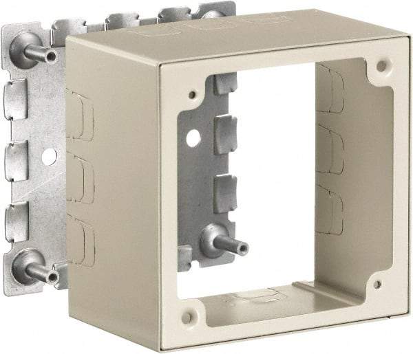 Hubbell Wiring Device-Kellems - 4.64 Inch Long x 2-3/4 Inch Wide x 4.54 Inch High, Rectangular Raceway Box - Ivory, For Use with HBL500 Series Raceways and HBL750 Series Raceways - Industrial Tool & Supply