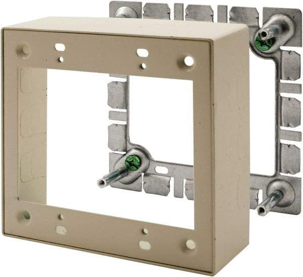 Hubbell Wiring Device-Kellems - 4.64 Inch Long x 1.38 Inch Wide x 4.54 Inch High, Rectangular Raceway Box - Ivory, For Use with HBL500 Series Raceways and HBL750 Series Raceways - Industrial Tool & Supply