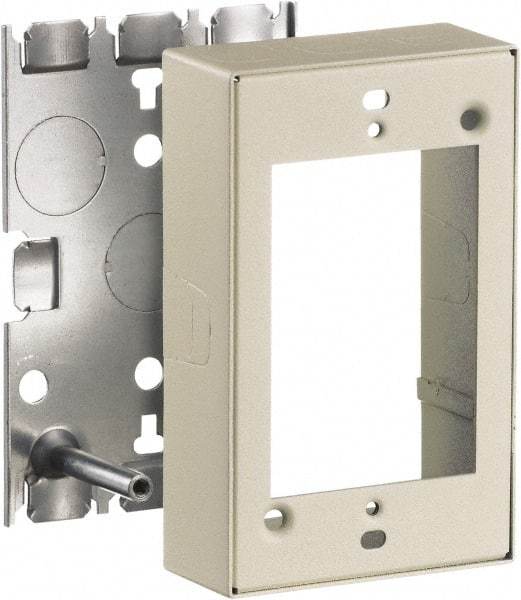 Hubbell Wiring Device-Kellems - 2.82 Inch Long x 1.13 Inch Wide x 4.54 Inch High, Rectangular Raceway Box - Ivory, For Use with HBL500 Series Raceways and HBL750 Series Raceways - Industrial Tool & Supply