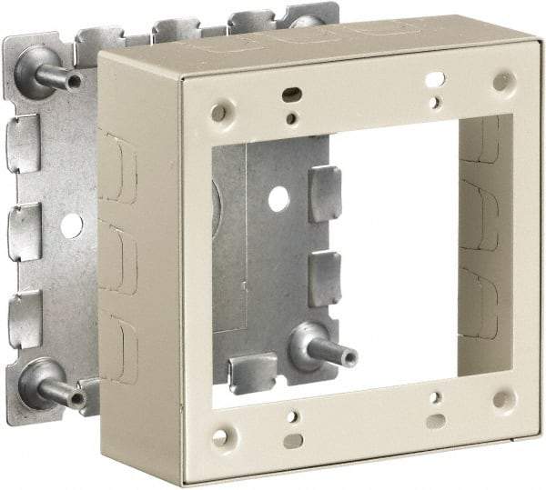 Hubbell Wiring Device-Kellems - 4.64 Inch Long x 1-3/4 Inch Wide x 4.54 Inch High, Rectangular Raceway Box - Ivory, For Use with HBL500 Series Raceways and HBL750 Series Raceways - Industrial Tool & Supply