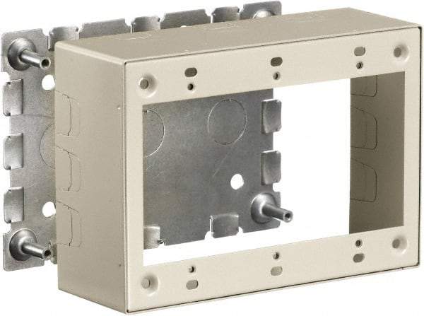 Hubbell Wiring Device-Kellems - 6.45 Inch Long x 2-1/4 Inch Wide x 4.54 Inch High, Rectangular Raceway Box - Ivory, For Use with HBL500 Series Raceways and HBL750 Series Raceways - Industrial Tool & Supply