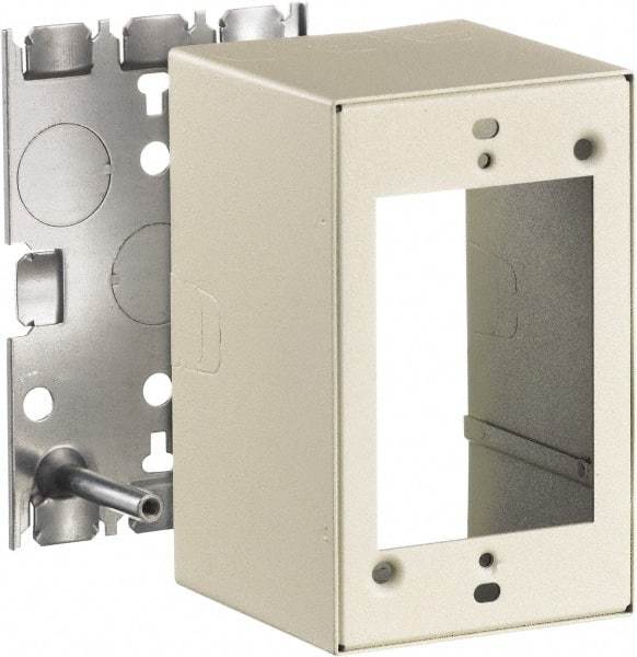 Hubbell Wiring Device-Kellems - 2.82 Inch Long x 2-3/4 Inch Wide x 4.54 Inch High, Rectangular Raceway Box - Ivory, For Use with HBL500 Series Raceways and HBL750 Series Raceways - Industrial Tool & Supply