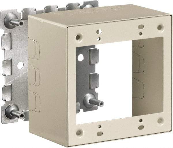 Hubbell Wiring Device-Kellems - 4.64 Inch Long x 2-3/4 Inch Wide x 4.54 Inch High, Rectangular Raceway Box - Ivory, For Use with HBL500 Series Raceways and HBL750 Series Raceways - Industrial Tool & Supply