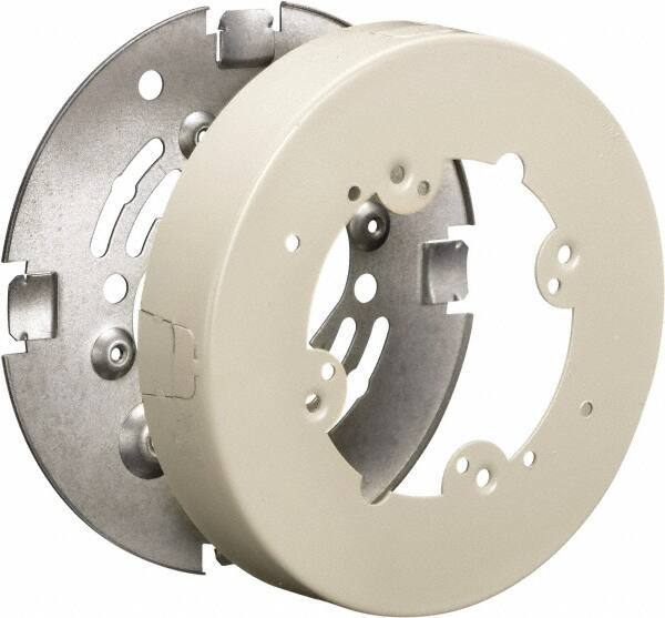 Hubbell Wiring Device-Kellems - 4-3/4 Inch Wide x 1.02 Inch High, Round Raceway Box - Ivory, For Use with HBL500 Series Raceways and HBL750 Series Raceways - Industrial Tool & Supply