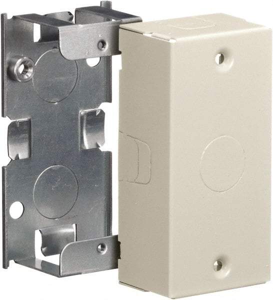 Hubbell Wiring Device-Kellems - 2 Inch Long x 1.39 Inch Wide x 4.12 Inch High, Rectangular Raceway Box - Ivory, For Use with HBL500 Series Raceways and HBL750 Series Raceways - Industrial Tool & Supply