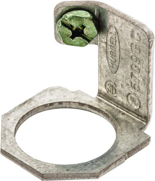 Hubbell Wiring Device-Kellems - 1.18 Inch Long x 1.04 Inch High, Raceway Grounding Clamp - Metallic, For Use with HBL500 Series Raceways and HBL750 Series Raceways - Industrial Tool & Supply