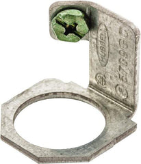 Hubbell Wiring Device-Kellems - 1.18 Inch Long x 1.04 Inch High, Raceway Grounding Clamp - Metallic, For Use with HBL500 Series Raceways and HBL750 Series Raceways - Industrial Tool & Supply