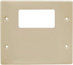 Hubbell Wiring Device-Kellems - 5.43 Inch Long x 4-3/4 Inch High, Rectangular Raceway Plate - Ivory, For Use with HBL4700 Series Raceways and HBL4750 Series Metal Raceways - Industrial Tool & Supply