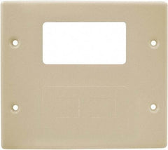Hubbell Wiring Device-Kellems - 5.43 Inch Long x 4-3/4 Inch High, Rectangular Raceway Plate - Ivory, For Use with HBL4700 Series Raceways and HBL4750 Series Metal Raceways - Industrial Tool & Supply