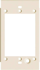 Hubbell Wiring Device-Kellems - 2-1/2 Inch Long x 4-3/4 Inch High, Rectangular Raceway Plate - Ivory, For Use with HBL4700 Series Raceways and HBL4750 Series Metal Raceways - Industrial Tool & Supply