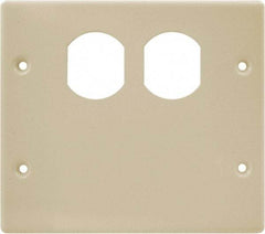 Hubbell Wiring Device-Kellems - 5.43 Inch Long x 4-3/4 Inch High, Rectangular Raceway Plate - Ivory, For Use with HBL4700 Series Raceways and HBL4750 Series Metal Raceways - Industrial Tool & Supply