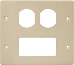 Hubbell Wiring Device-Kellems - 5.43 Inch Long x 4-3/4 Inch High, Rectangular Raceway Plate - Ivory, For Use with HBL4700 Series Raceways and HBL4750 Series Metal Raceways - Industrial Tool & Supply