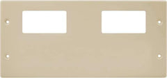 Hubbell Wiring Device-Kellems - 10.22 Inch Long x 4-3/4 Inch High, Rectangular Raceway Plate - Ivory, For Use with HBL4750 Series Raceways - Industrial Tool & Supply