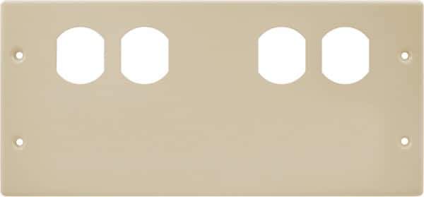 Hubbell Wiring Device-Kellems - 10.22 Inch Long x 4-3/4 Inch High, Rectangular Raceway Plate - Ivory, For Use with HBL4750 Series Raceways - Industrial Tool & Supply