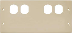 Hubbell Wiring Device-Kellems - 10.22 Inch Long x 4-3/4 Inch High, Rectangular Raceway Plate - Ivory, For Use with HBL4750 Series Raceways - Industrial Tool & Supply