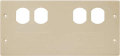 Hubbell Wiring Device-Kellems - 10.22 Inch Long x 4-3/4 Inch High, Rectangular Raceway Plate - Ivory, For Use with HBL4750 Series Raceways - Industrial Tool & Supply
