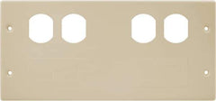 Hubbell Wiring Device-Kellems - 10.22 Inch Long x 4-3/4 Inch High, Rectangular Raceway Plate - Ivory, For Use with HBL4750 Series Raceways - Industrial Tool & Supply