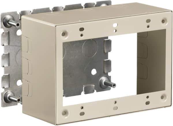 Hubbell Wiring Device-Kellems - 6.45 Inch Long x 2-3/4 Inch Wide x 4.54 Inch High, Rectangular Raceway Box - Ivory, For Use with HBL500 Series Raceways and HBL750 Series Raceways - Industrial Tool & Supply