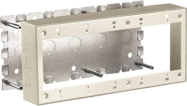 Hubbell Wiring Device-Kellems - 10.01 Inch Long x 1-3/4 Inch Wide x 4.54 Inch High, Rectangular Raceway Box - Ivory, For Use with HBL500 Series Raceways and HBL750 Series Raceways - Industrial Tool & Supply