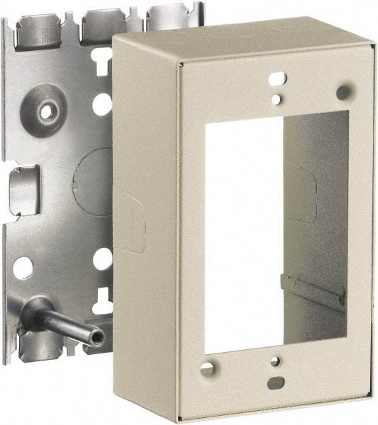 Hubbell Wiring Device-Kellems - 2.82 Inch Long x 1-3/4 Inch Wide x 4.54 Inch High, Rectangular Raceway Box - Ivory, For Use with HBL500 Series Raceways and HBL750 Series Raceways - Industrial Tool & Supply