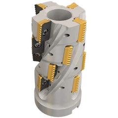 Iscar - 24 Inserts, 3" Cut Diam, 1-1/4" Arbor Diam, 2.8" Max Depth of Cut, Indexable Square-Shoulder Face Mill - 0° Lead Angle, 3.94" High, P290 AC.T 1806.. Insert Compatibility, Through Coolant, Series MillShred - Industrial Tool & Supply