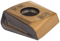 Iscar - T490 LNHT160732 Grade IC808 Carbide Milling Insert - TiAlN/AlTiN/TiN Finish, 0.5945" Thick, 3.2mm Corner Radius - Industrial Tool & Supply