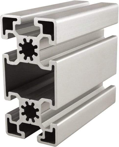 80/20 Inc. - 6 Meters Long x 45 mm Wide x 90 mm Deep, T-Slotted Aluminum Extrusion - Clear Anodized Finish - Industrial Tool & Supply