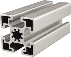 80/20 Inc. - 6 Meters Long x 45 mm Wide x 45 mm Deep, T-Slotted Aluminum Extrusion - Clear Anodized Finish - Industrial Tool & Supply