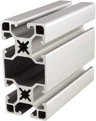 80/20 Inc. - 4 Meters Long x 40 mm Wide x 80 mm Deep, T-Slotted Aluminum Extrusion - Clear Anodized Finish - Industrial Tool & Supply
