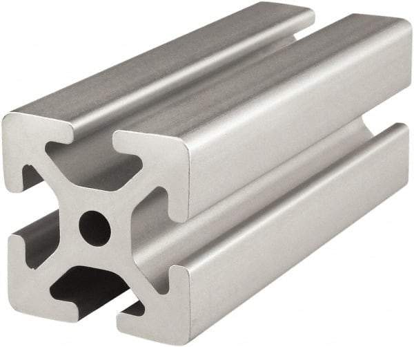 80/20 Inc. - 4 Meters Long x 40 mm Wide x 40 mm Deep, T-Slotted Aluminum Extrusion - Clear Anodized Finish - Industrial Tool & Supply