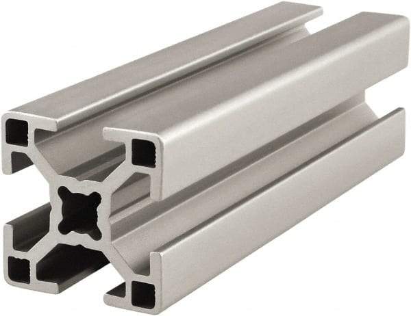 80/20 Inc. - 4 Meters Long x 30 mm Wide x 30 mm Deep, T-Slotted Aluminum Extrusion - Clear Anodized Finish - Industrial Tool & Supply