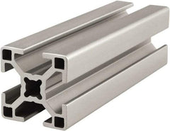 80/20 Inc. - 4 Meters Long x 30 mm Wide x 30 mm Deep, T-Slotted Aluminum Extrusion - Clear Anodized Finish - Industrial Tool & Supply