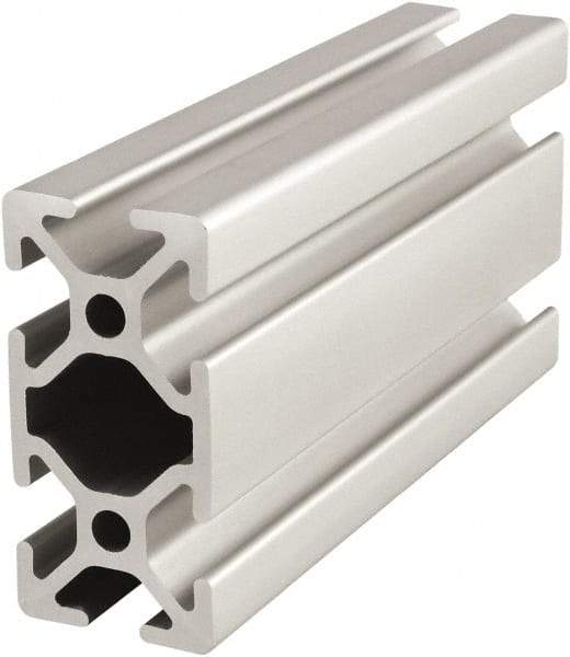 80/20 Inc. - 6 Meters Long x 25 mm Wide x 50 mm Deep, T-Slotted Aluminum Extrusion - Clear Anodized Finish - Industrial Tool & Supply