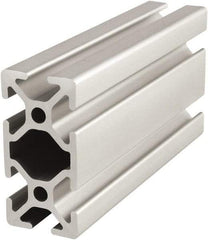 80/20 Inc. - 6 Meters Long x 25 mm Wide x 50 mm Deep, T-Slotted Aluminum Extrusion - Clear Anodized Finish - Industrial Tool & Supply