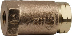 Conbraco - 1/2" Lead Free Bronze Check Valve - Inline, Female NPT, 400 WOG - Industrial Tool & Supply