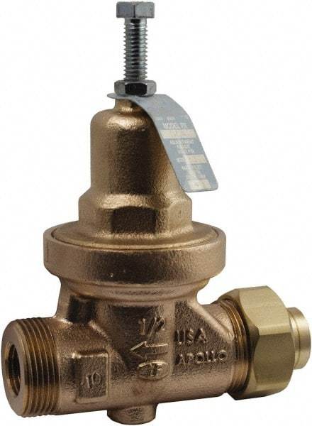 Conbraco - 250 Max psi Direct Pressure Reducing Valve - 3/4" Female NPT Connection, 5.88" High x 4.88" Wide, 25 to 75 psi Reduced Pressure Range - Industrial Tool & Supply