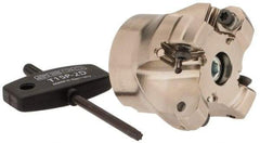 Seco - 1.57" Cut Diam, 1/2" Arbor Hole, 0.118" Max Depth of Cut, 40° Indexable Chamfer & Angle Face Mill - 4 Inserts, ON.U 05 Insert, Right Hand Cut, 4 Flutes, Through Coolant, Series Double Octo 05 - Industrial Tool & Supply