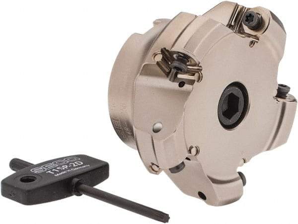 Seco - 2.48" Cut Diam, 3/4" Arbor Hole, 0.118" Max Depth of Cut, 40° Indexable Chamfer & Angle Face Mill - 5 Inserts, ON.U 05 Insert, Right Hand Cut, 5 Flutes, Through Coolant, Series Double Octo 05 - Industrial Tool & Supply