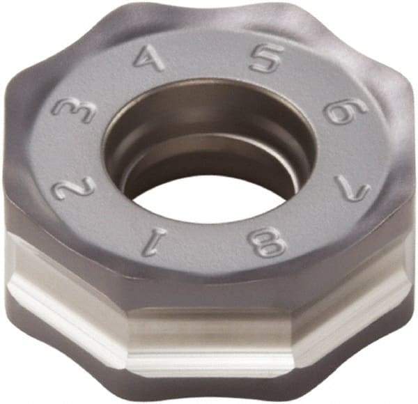 Seco - ONMU050410 ME10 Grade F40M Carbide Milling Insert - TiAlN/TiN Finish, 0.157" Thick, 0.472" Inscribed Circle - Industrial Tool & Supply
