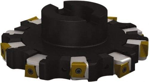 Seco - Shell Mount Connection, 1.0236" Cutting Width, 1.2717" Depth of Cut, 125mm Cutter Diam, 1.2598" Hole Diam, 4 Tooth Indexable Slotting Cutter - R335.25 Toolholder, L/XNHQ 1407 Insert, Right Hand Cutting Direction - Industrial Tool & Supply