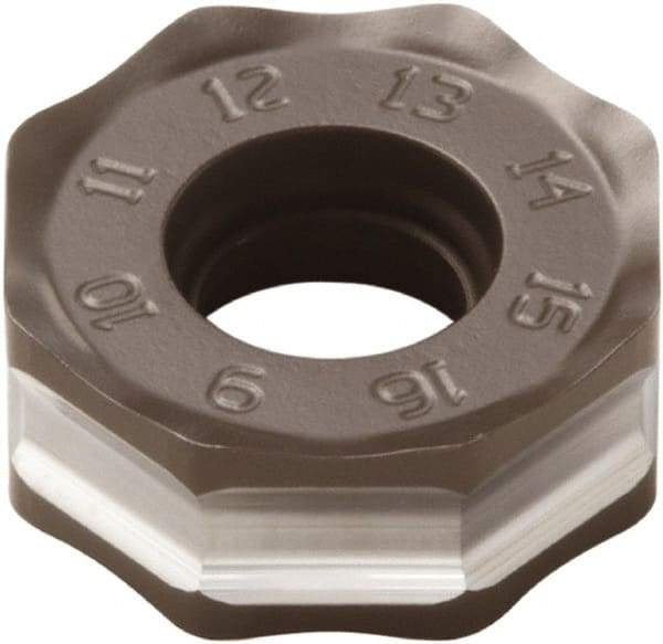 Seco - ONMU050410 ME10 Grade MK1500 Carbide Milling Insert - TiCN/Al2O3 Finish, 0.157" Thick, 0.472" Inscribed Circle - Industrial Tool & Supply
