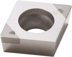 Seco - CCGW32.51 Grade CBN200 PCBN Turning Insert - Uncoated, 80° Diamond, 3/8" Inscr Circle, 5/32" Thick, 1/64" Corner Radius - Industrial Tool & Supply