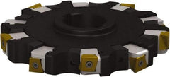 Seco - Arbor Hole Connection, 1.0236" Cutting Width, 1.9803" Depth of Cut, 160mm Cutter Diam, 1.5748" Hole Diam, 5 Tooth Indexable Slotting Cutter - 335.25 Toolholder, L/XNHQ 1407 Insert - Industrial Tool & Supply