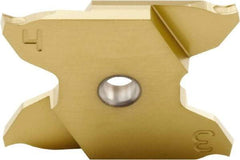 Seco - 2503015X4GK MC Grade CP600, 0.098" Cutting Width Carbide Grooving Insert - 0.256" Max Depth of Cut, Right Hand, 0.006" Corner Radius, TiAlN/TiN Finish - Industrial Tool & Supply