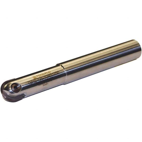Tool-Flo - 1" Cut Diam, 1" Shank Diam, 7-1/2" OAL, Indexable Ball Nose End Mill - 2-3/4" Head Length, Straight Shank, TBN Toolholder, TBNR 1000, TBRR 1000 Insert - Industrial Tool & Supply