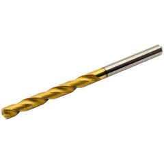 Seco - 0.3143" 140° Solid Carbide Jobber Drill - Multilayer TiAlN Finish, Right Hand Cut, Spiral Flute, Straight Shank, 3.583" OAL, Standard Point - Industrial Tool & Supply